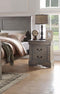 Louis Philippe Nightstand, Antique Gray